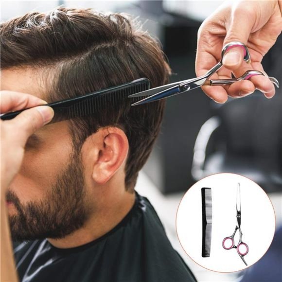 9 Pcs Hair Cutting Scissors Set Hairdressing Scissors Kit,Thinning Scissor - Picture 6 of 7